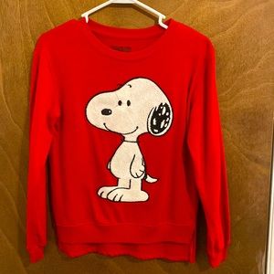 Cartoon Peanuts Red Sweatshirt